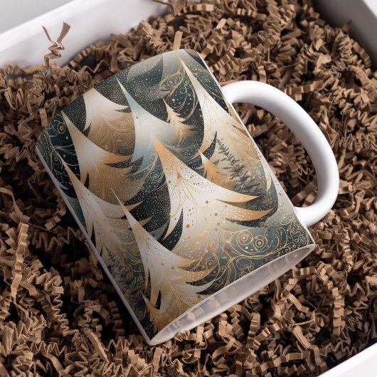 Mug Des Arbres De Cuivre Dans Un Design Motif De Forêt