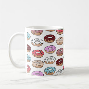 Mug Des beignets multicolores dessinés à la main san