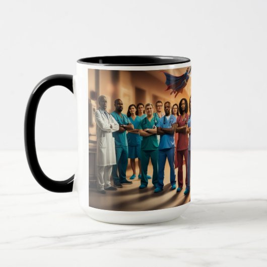 Mug Des blouses blanches aux super-héros (Gauche)