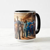 Mug Des blouses blanches aux super-héros (Devant droit)