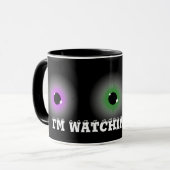 Mug Des boules d'oeil, je VOUS OBSERVE ! (Devant gauche)