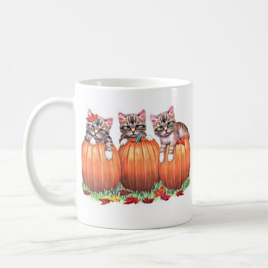 Mug Des chatons en Citrouille pour Halloween (Gauche)