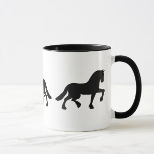 Mug des chevaux friésiens