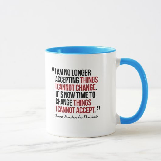 Mug Des choses de changement je ne peux pas accepter - (Droite)