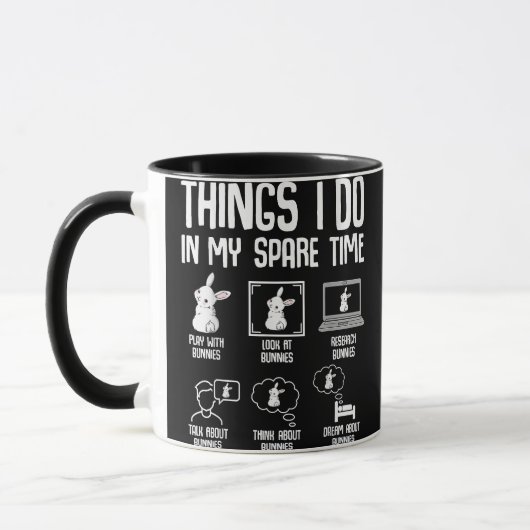 Mug Des Choses Que Je Fais Dans Mon Lapin Lapin De Tem (Gauche)