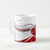 Mug des Coeurs Rouge et Blanc (Devant gauche)