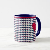 Mug des Coeurs Rouge et Blanc (Devant droit)