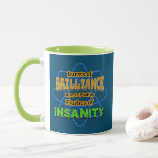 Mug Des éclats de brillance d'Humour de folie (Avec donut)