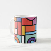 Mug Des éléments géométriques tendance memphis design. (Devant gauche)
