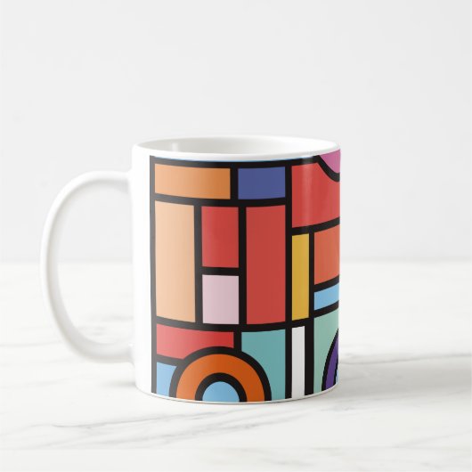 Mug Des éléments géométriques tendance memphis design. (Gauche)