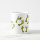 Mug Des Empreintes De Boules De Pelouse Sur Le Vert, (Centre)