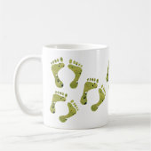 Mug Des Empreintes De Boules De Pelouse Sur Le Vert, (Gauche)
