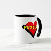 Mug Des énigmes sur le coeur (Devant droit)
