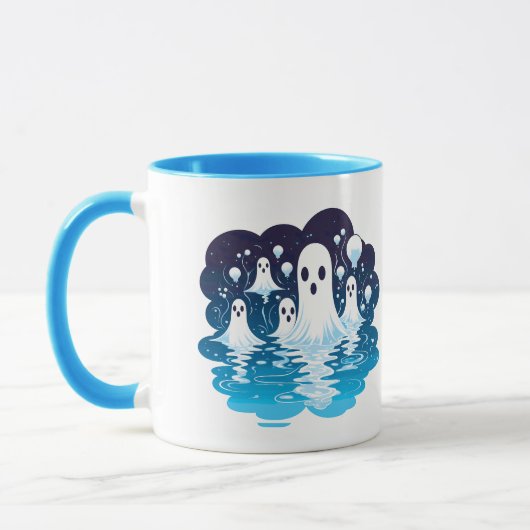 Mug Des fantômes à la feuille pour Halloween (Gauche)