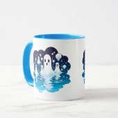 Mug Des fantômes à la feuille pour Halloween (Devant gauche)