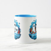 Mug Des fantômes à la feuille pour Halloween (Centre)