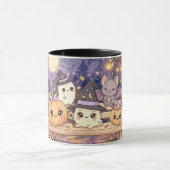 Mug des fantômes et citrouilles mignons d'Hallowee (Centre)