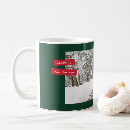 Mug des Fêtes à Etiquette Rouge (Avec donut)