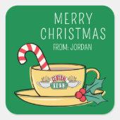 Mug des Fêtes Central Perk | Étiquette de Cadeau d (Devant)