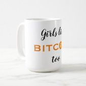 Mug Des filles comme le Bitcoin aussi (Devant gauche)