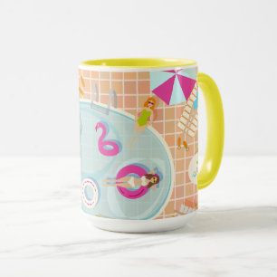 Mug Des filles et des garçons du bikini jouant au jeu