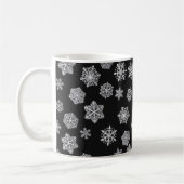 Mug Des flocons d'argent sur un arrière - plan noir (Gauche)