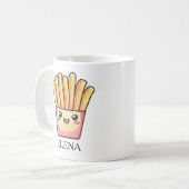 Mug Des frites de dessins animés Cute kawaii avec votr (Devant gauche)