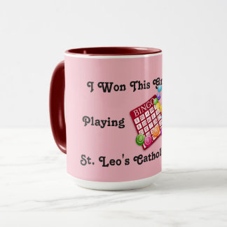 Mug des gagnants du Bingo rouge et rose