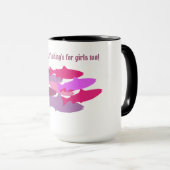 Mug "Des garçons stupides..." Truite camboo rose (Devant droit)