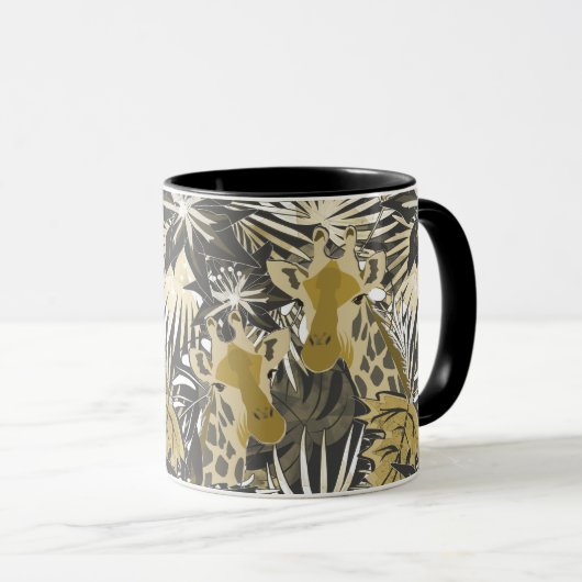 Mug Des girafes dans la forêt nocturne. (Devant droit)