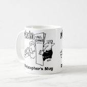 Mug Des hommes lisent des livres à la bibliothèque. Aj (Devant gauche)