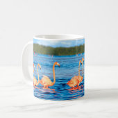 Mug Des hordes de beaux flamants roses dans les Celest (Devant gauche)