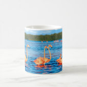 Mug Des hordes de beaux flamants roses dans les Celest (Centre)