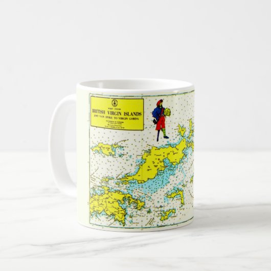 Mug des îles Vierges britanniques vintages (Devant gauche)