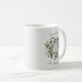 Mug Des lapins mignons dans une couronne d'hiver flora (Devant droit)