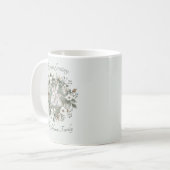 Mug Des lapins mignons dans une couronne d'hiver flora (Devant gauche)