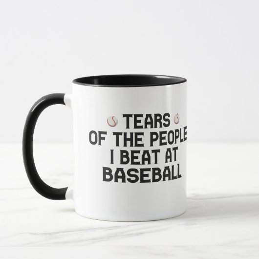Mug Des Larmes Des Gens Que Je Bats Au Baseball Drôle (Gauche)