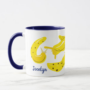 Mug Des limaces de banane jaune personnalisées