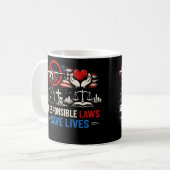 Mug Des lois responsables sauvent des vies (Devant gauche)