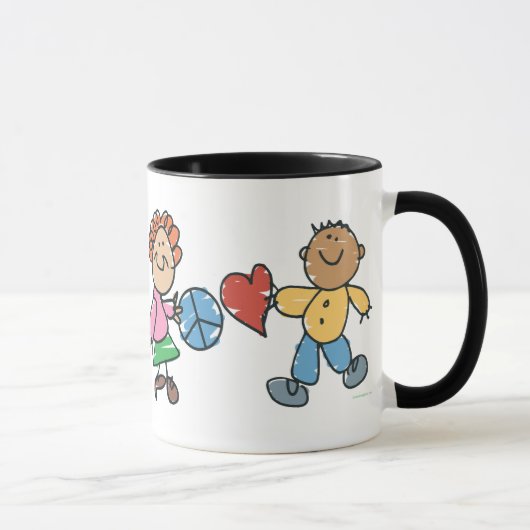 Mug Des mains étendues de paix et d'amour (Droite)