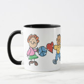 Mug Des mains étendues de paix et d'amour (Gauche)