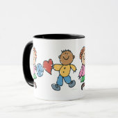 Mug Des mains étendues de paix et d'amour (Devant gauche)