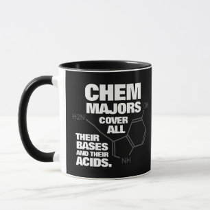 Mug Des Majors De Chimie Drôle Couvrent Leurs Bases ..