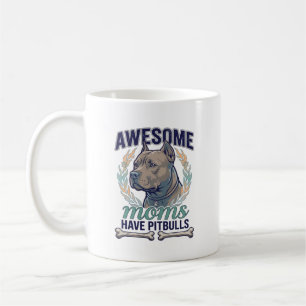 Mug Des mamans géniales ont des Pitbulls Couronne d'os