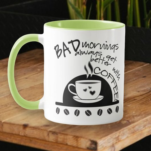 Mug Des Matins Inspirants Meilleurs Avec Café Noir
