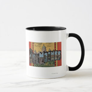 Mug Des Moines, Iowa - grandes scènes de lettre