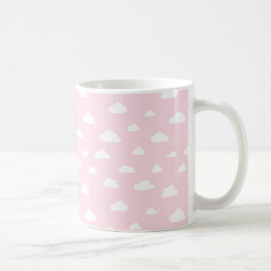 Mug Des nuages de dessins animés blancs sur un Motif