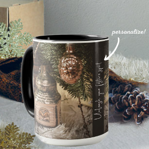 Mug Des ornements de Noël vintage et un sapin de Noël