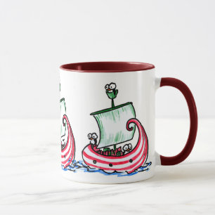 Mug Des pingouins naviguent dans une boîte de Noël