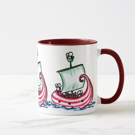 Mug Des pingouins naviguent dans une boîte de Noël (Droite)